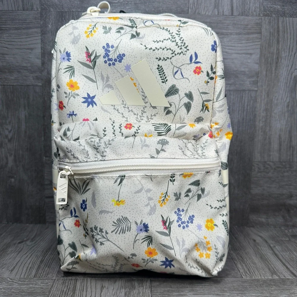 Adidas Santiago 3 Lunch Bag OSFA Floral Insulated White NEW JK3490